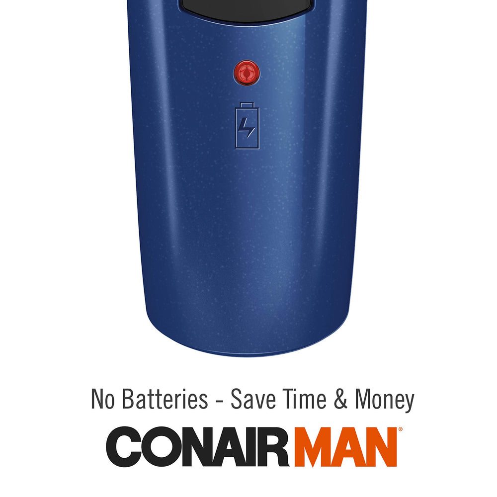 ConairMAN nose and ear trimmer attachment shown for safe, targeted small-area grooming