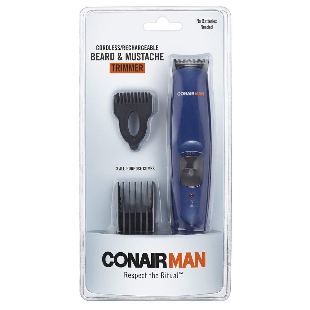 ConairMAN trimmer in hand to show scale and comfortable control for daily use