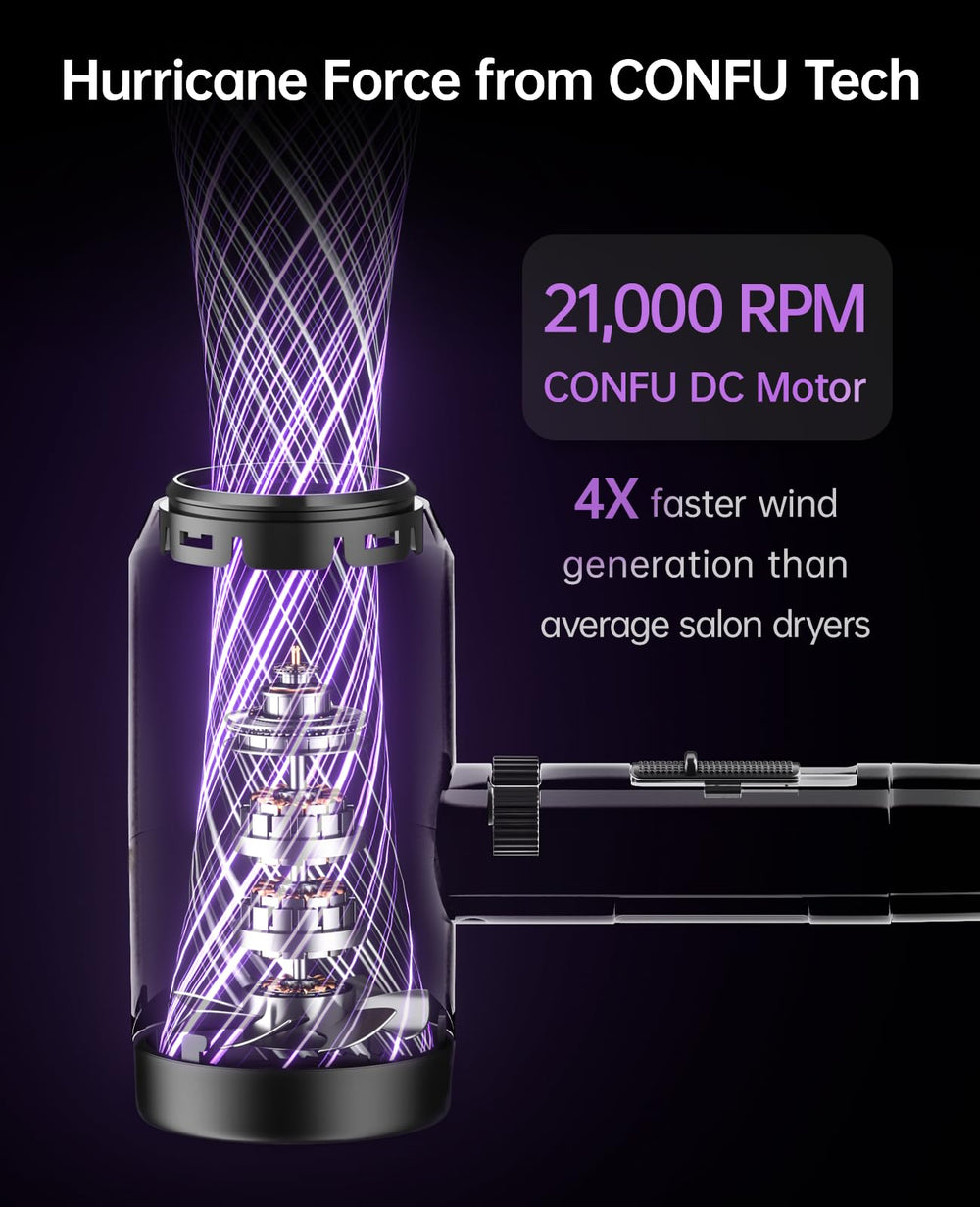 CONFU concentrator nozzle detail for precise styling and faster drying sections