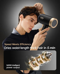 CONFU hair dryer removable back cover detail for easy cleaning and safety
