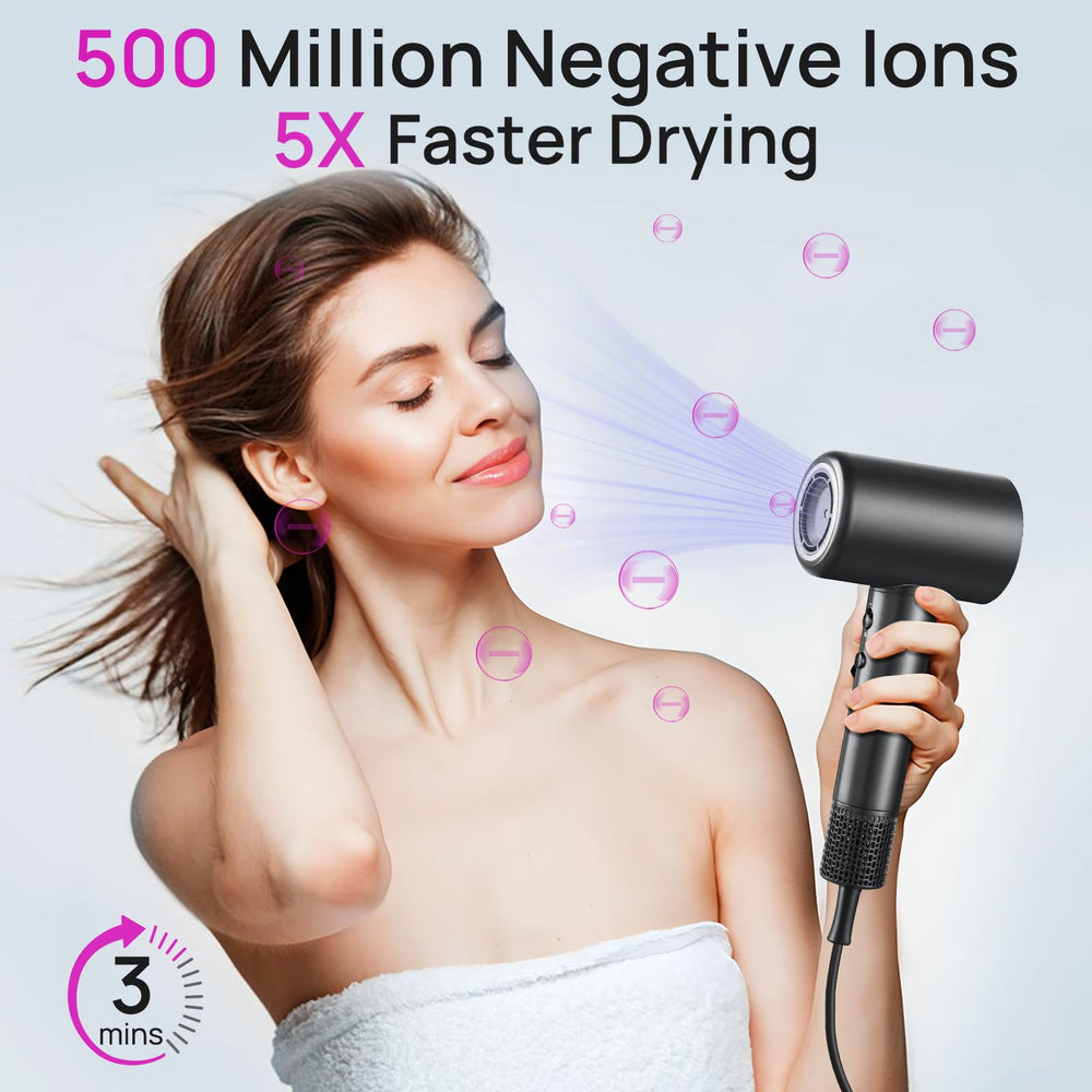 CONFU hair dryer LCD controls close-up displaying heat and speed settings for precision