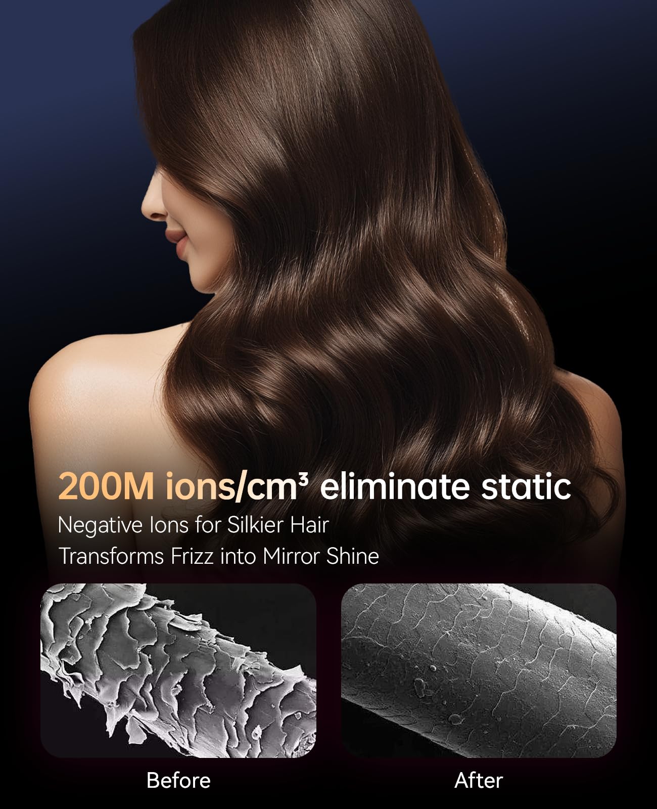 CONFU hair dryer with concentrator attached for precise styling benefit