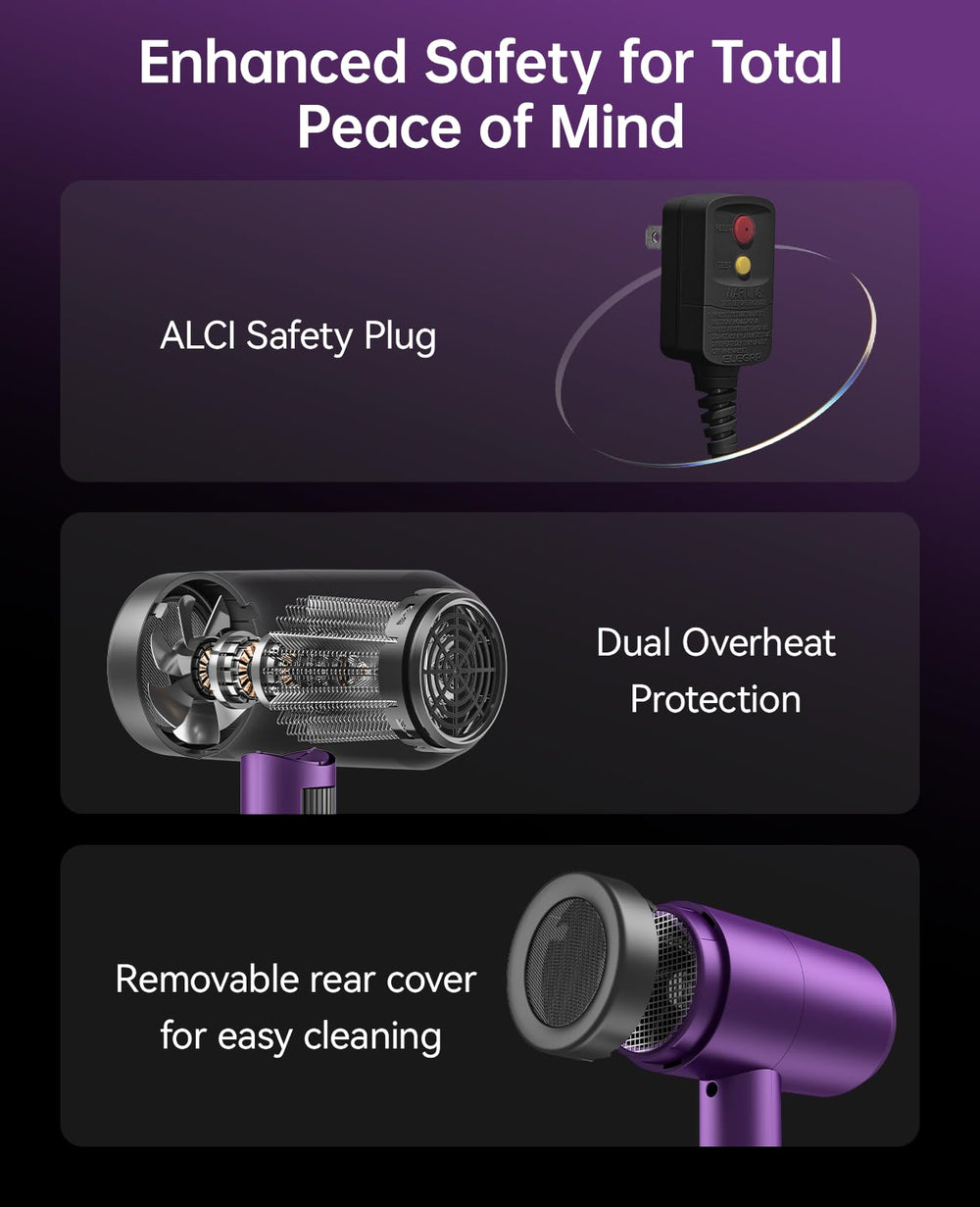 CONFU airflow grill closeup highlighting ionic output for reduced frizz