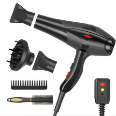 Conhaze hair dryer front view showing controls and powerful performance