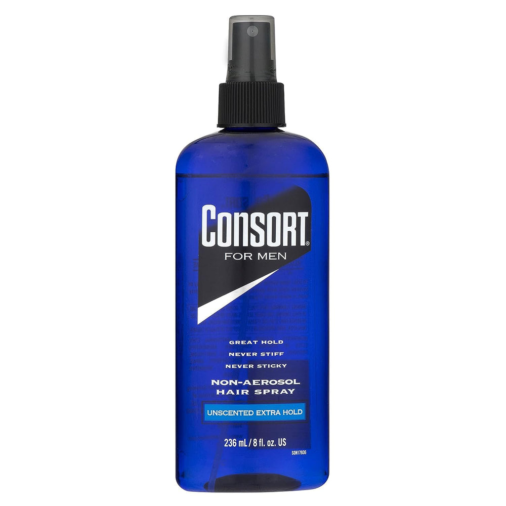 Consort front label of 8oz pump bottle showing product name and unscented benefit