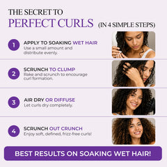 Controlled Chaos before and after curls showing defined, frizz-reduced results for comparison
