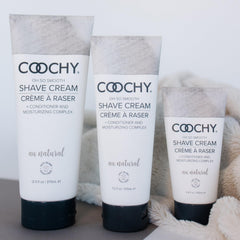 Coochy close-up of ingredients label highlighting jojoba benefits