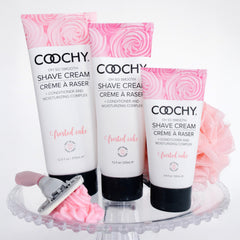 Coochy application on bikini area illustrating reduced irritation