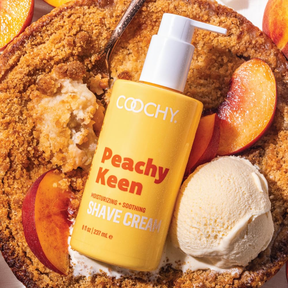 Coochy cream texture close-up showing rich lather that softens hair