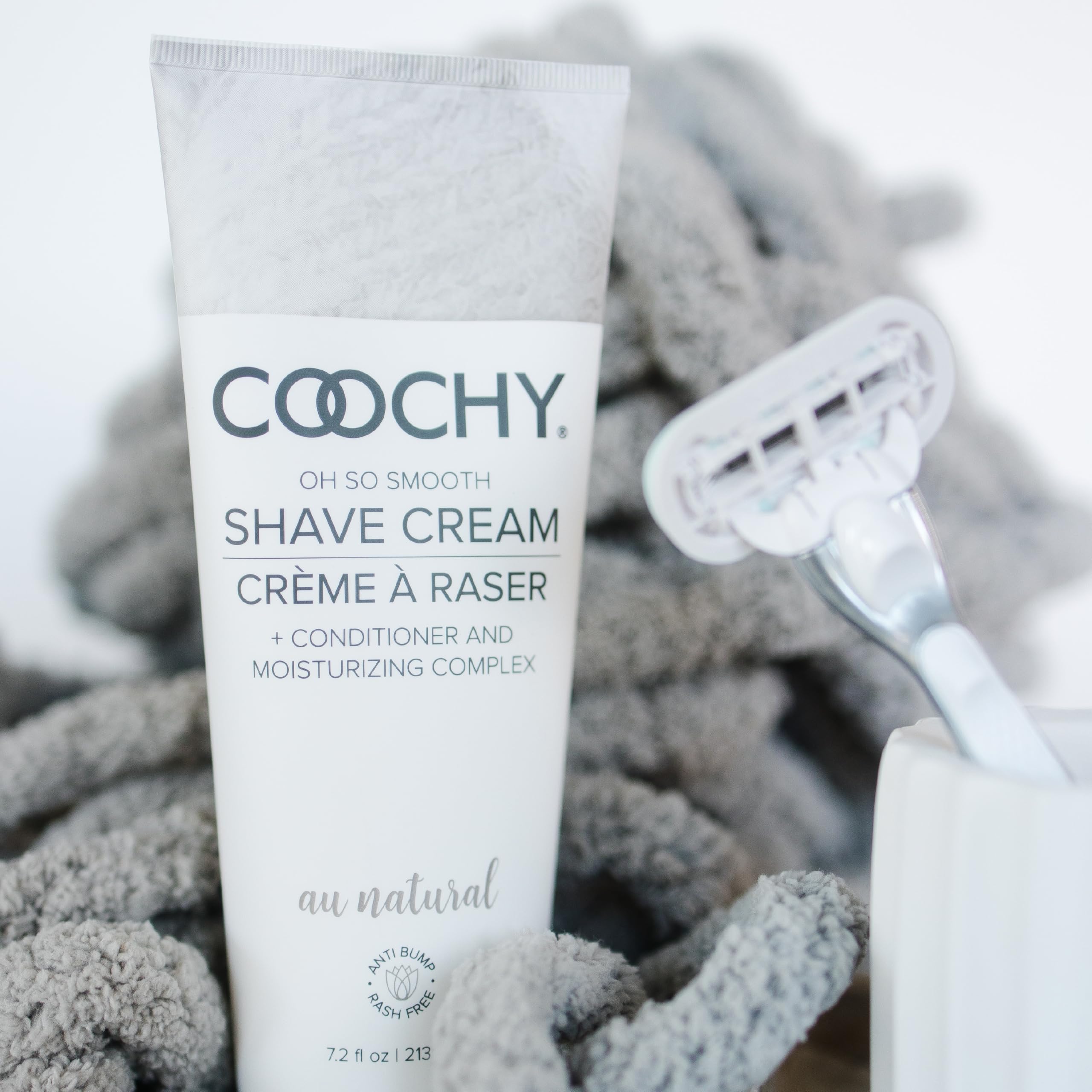 Coochy used underarm shave demonstrating smoother skin finish
