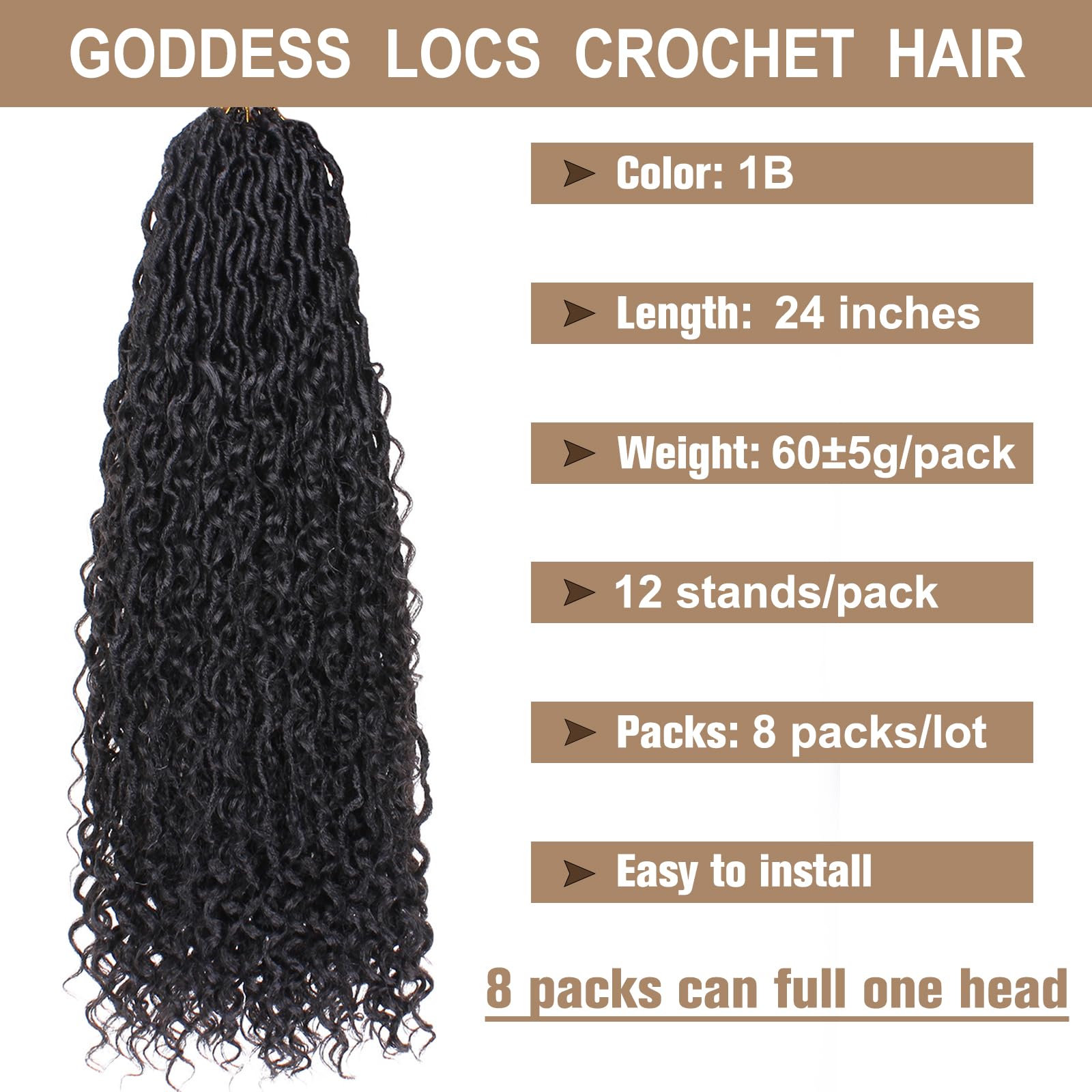COOKOO close-up of textured faux-loc shaft showing natural look and lightweight feel