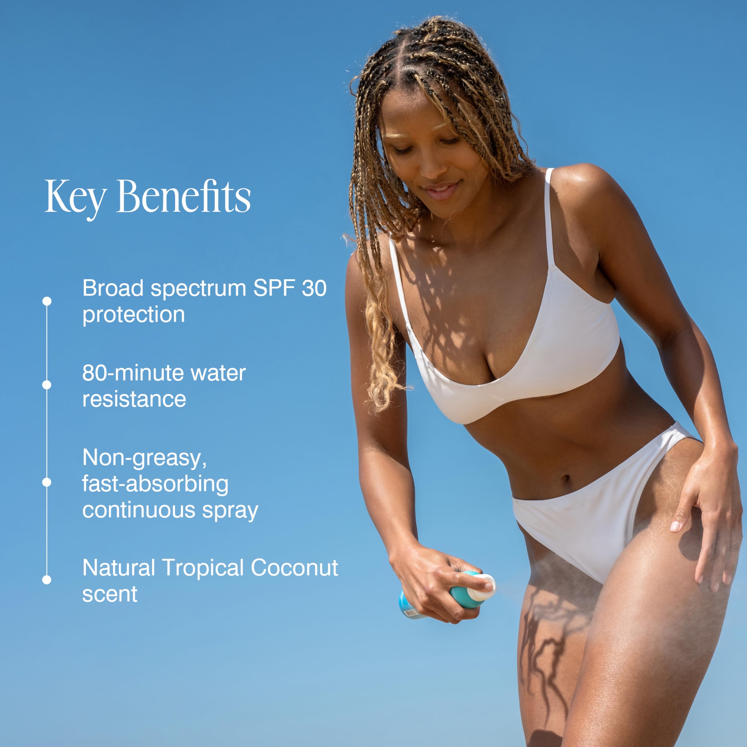 COOLA bottle back label with ingredients highlighting clean formulation benefits