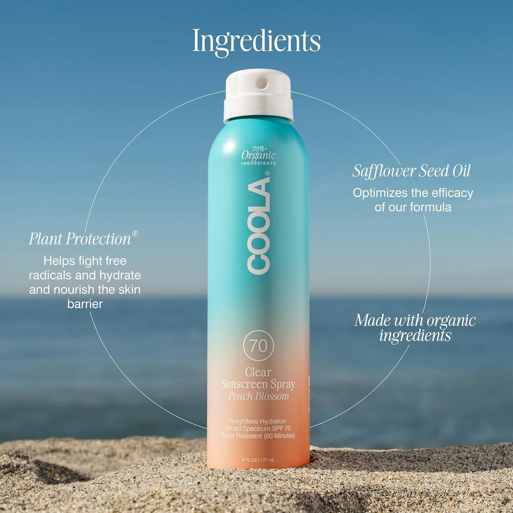 COOLA applied at beach illustrating convenient reapplication outdoors