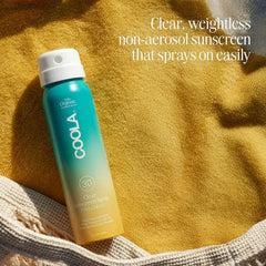 COOLA bottles inside travel bag showing TSA-friendly portability