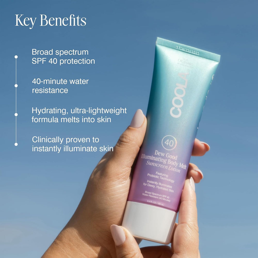 COOLA close-up texture showing lightweight melt-in hydration benefit