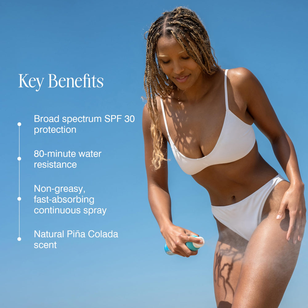 COOLA label close-up highlighting SPF 30 and reef-compliant certifications benefit