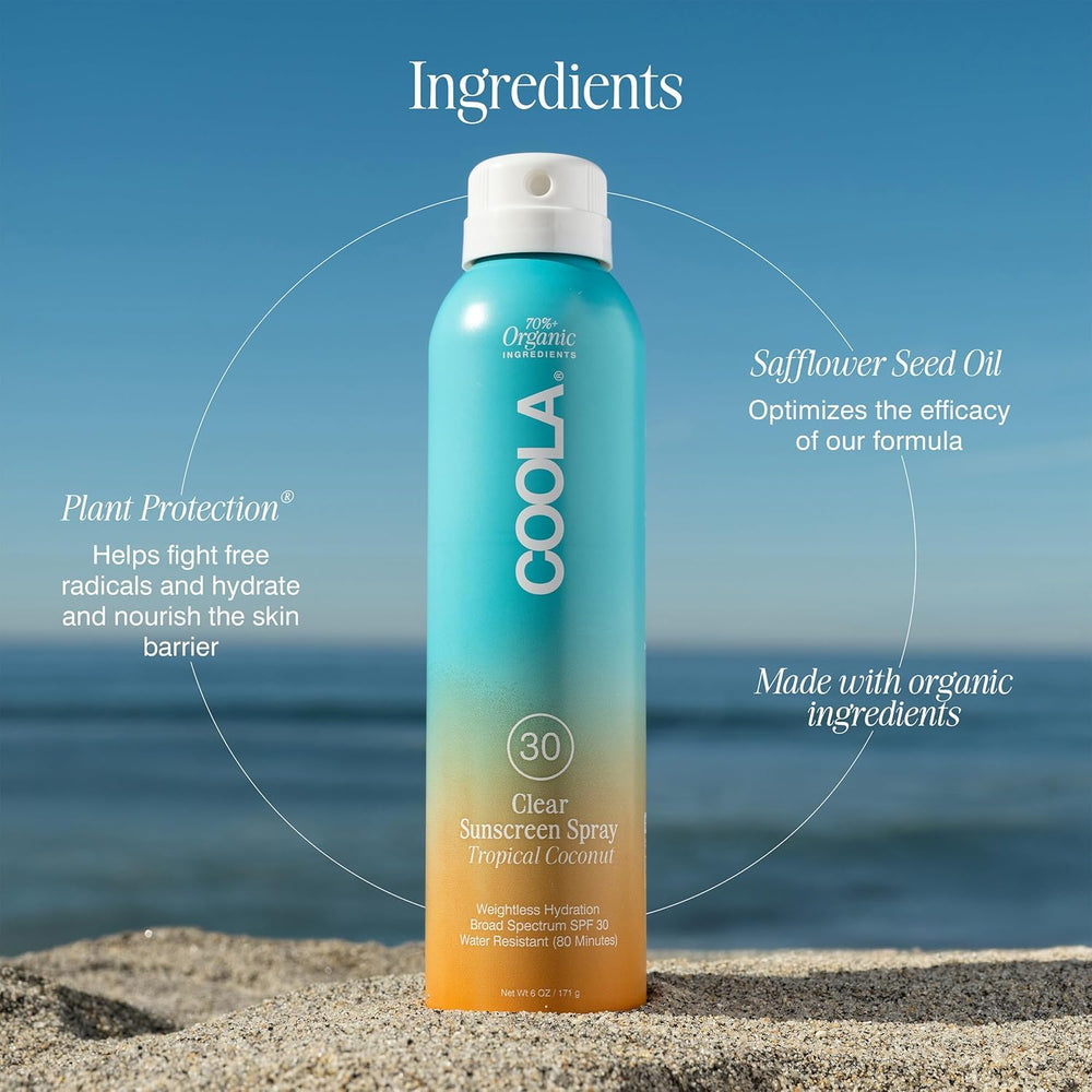COOLA application at beach showing water-resistant protection during activity