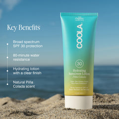 COOLA close-up of pump texture demonstrating lightweight lotion that spreads smoothly
