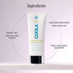 COOLA product staged on beach towel showing portable after-sun relief and refreshment