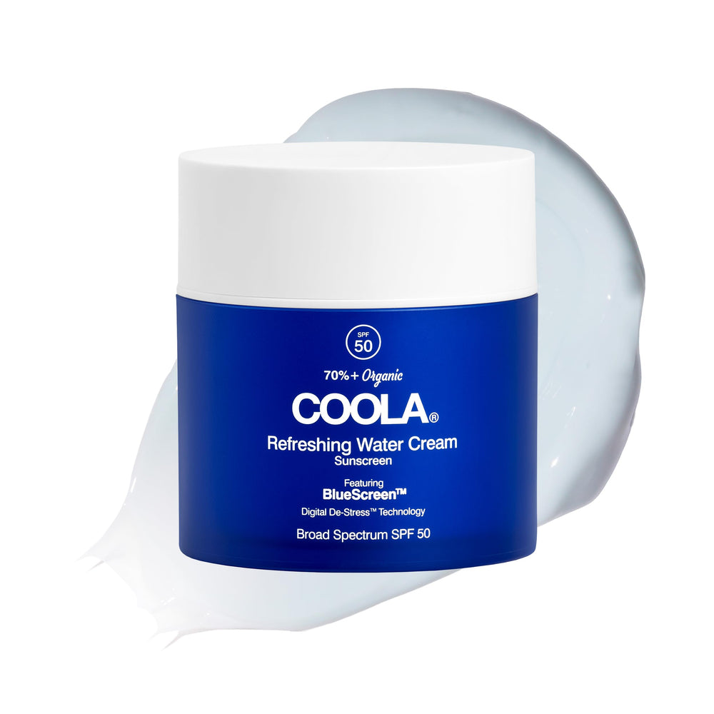 COOLA front tube image showing SPF 50 protection and organic formula benefit