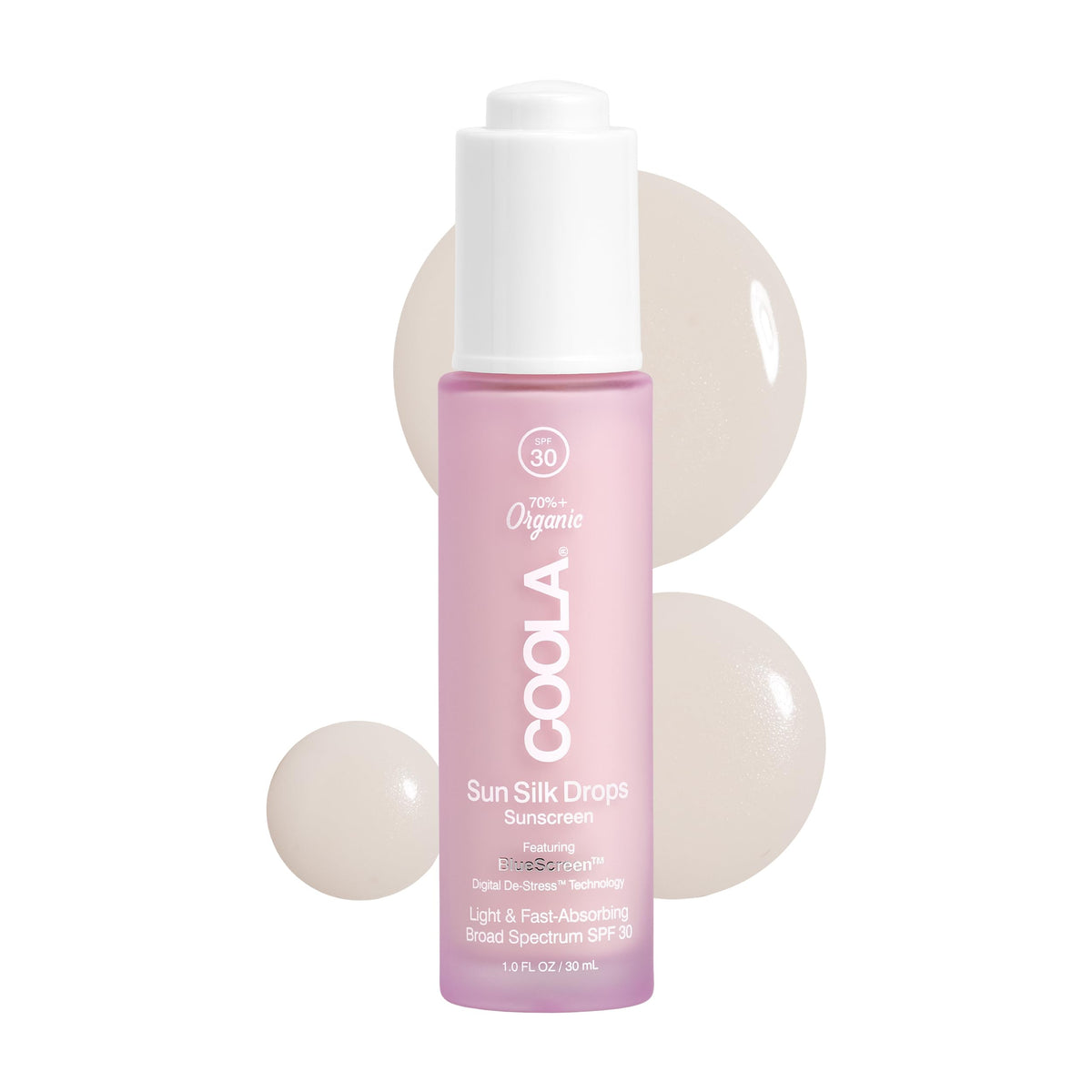 COOLA bottle front packaging showing SPF 30 and clean design for quick identification