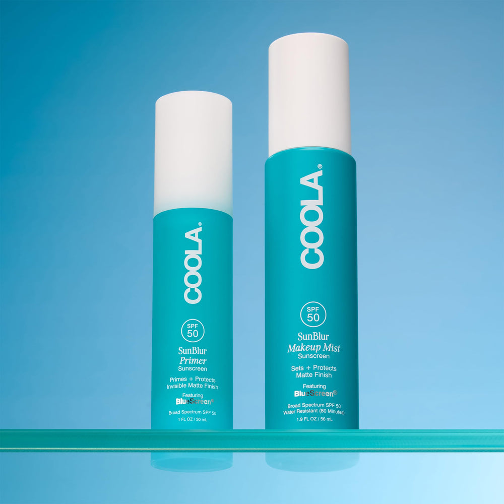 COOLA swatch showing matte finish that reduces shine