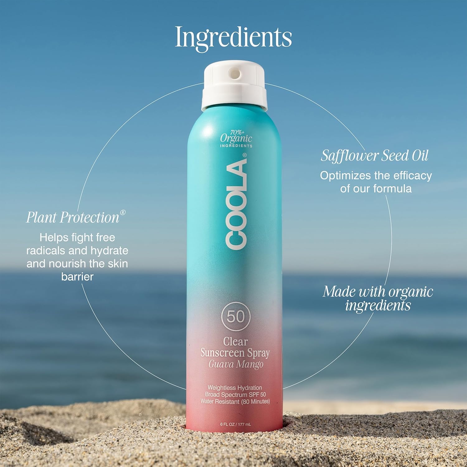COOLA application on arm showing clear finish and fast absorption benefit