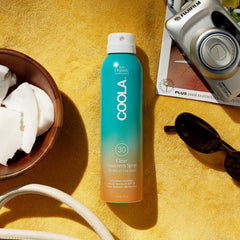 COOLA close-up of sunscreen texture absorbing into skin for non-greasy feel