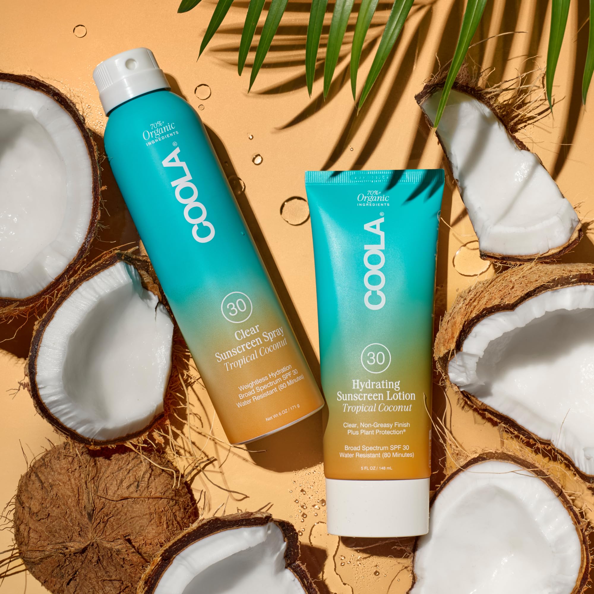 COOLA applying lotion to arm for quick-absorbing protection