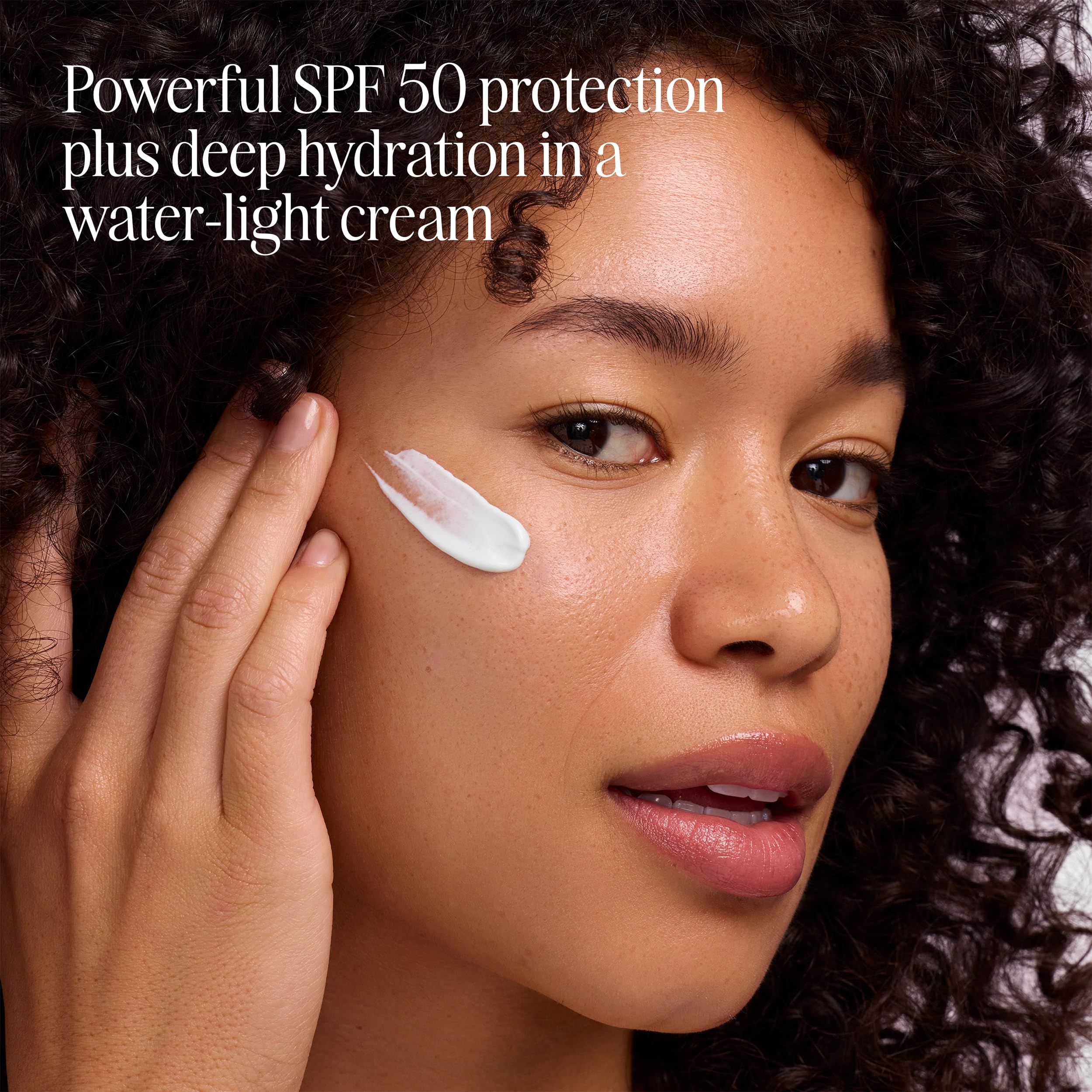 COOLA texture close-up displaying lightweight water-cream and hydration benefit