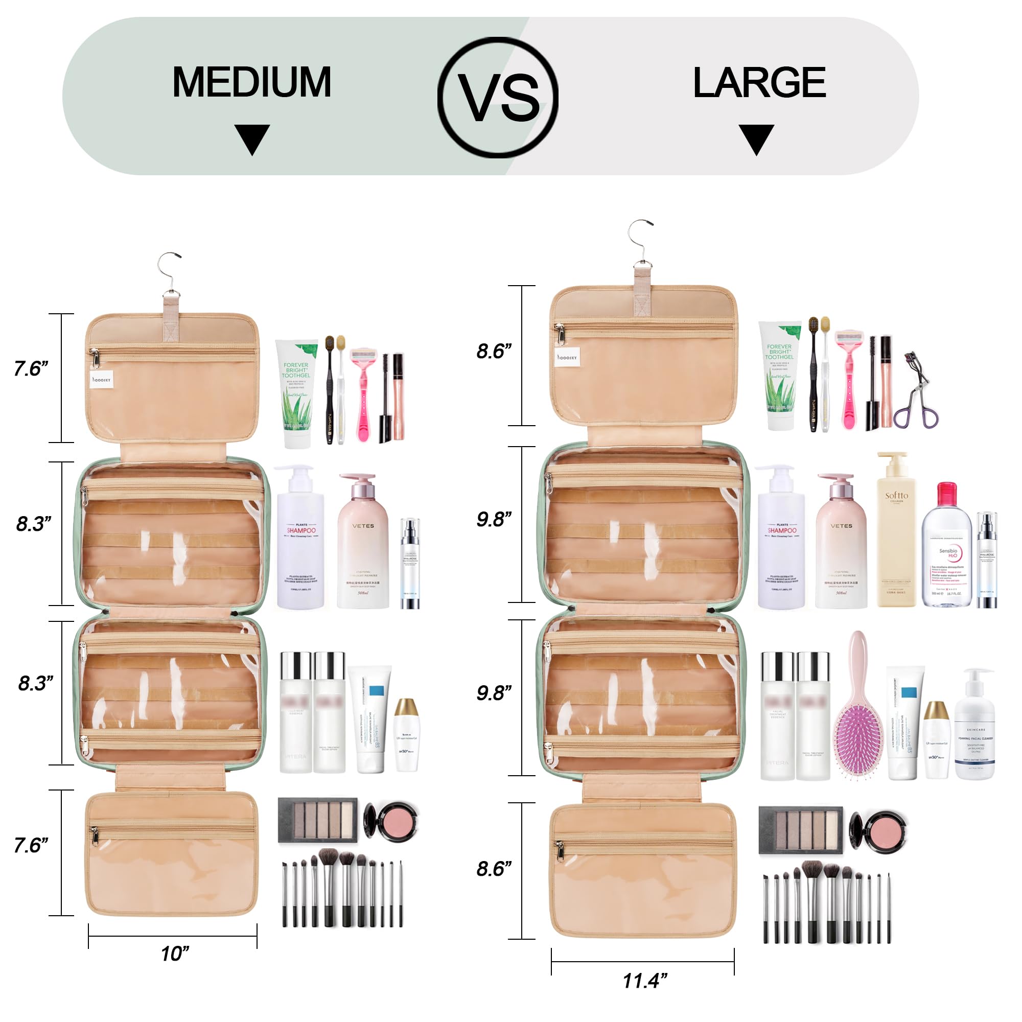 COOSKY elastic bottle holders keeping toiletries upright and stable