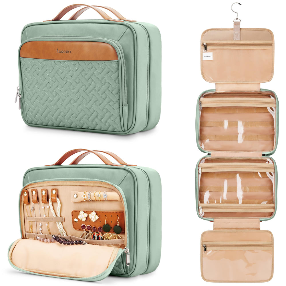 COOSKY front closed bag showing compact travel shape and easy carry
