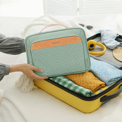 COOSKY bag open and hanging with clear pockets for fast access