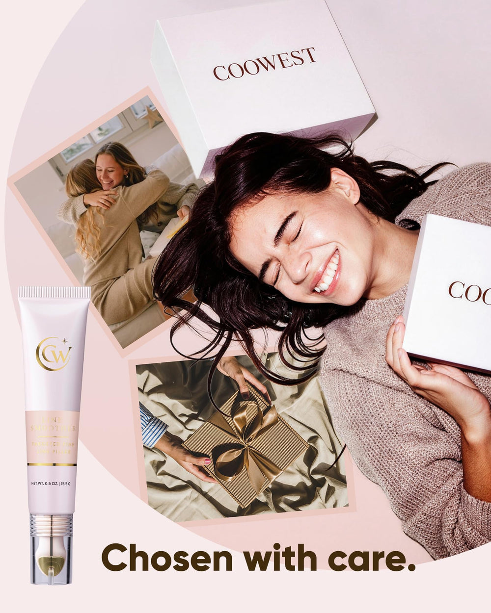 Coowest primer on bathroom counter with makeup tools, suggests everyday grooming use