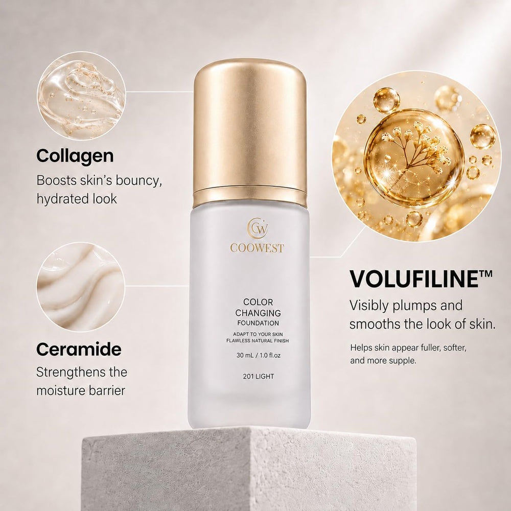 Coowest texture close-up drop highlighting smooth hydrating finish