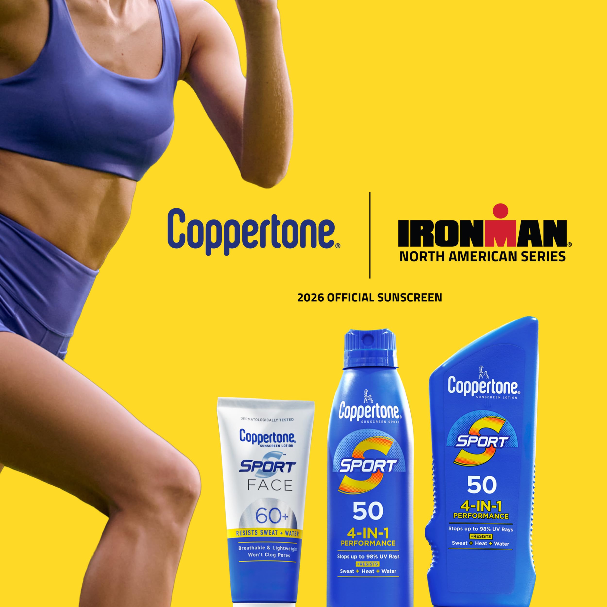 Family using Coppertone SPORT outdoors to show everyday activity protection