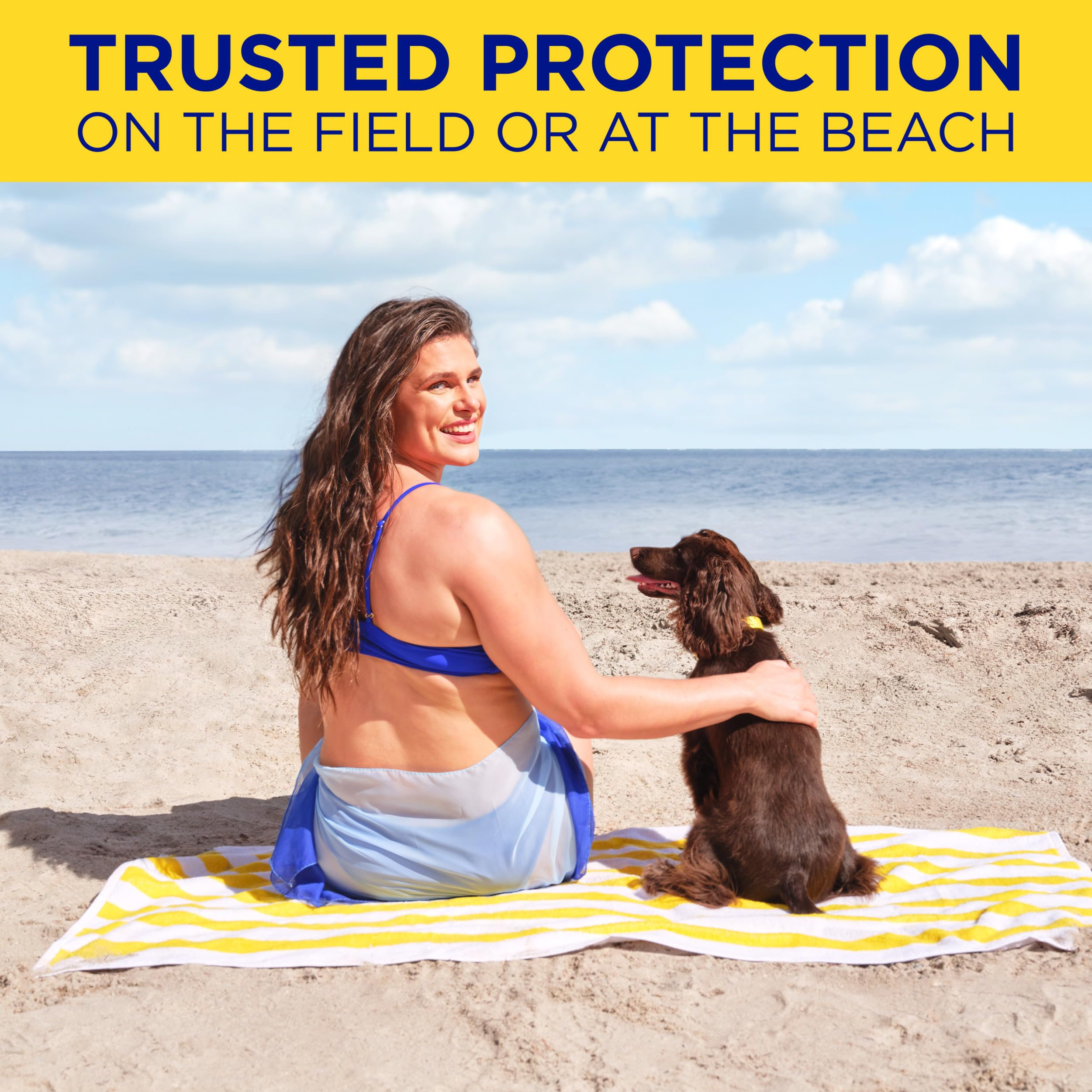 Coppertone SPORT ingredient label closeup highlighting excluded chemicals