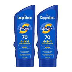 coppertone SPORT front packaging showing SPF 70 and value pack benefit