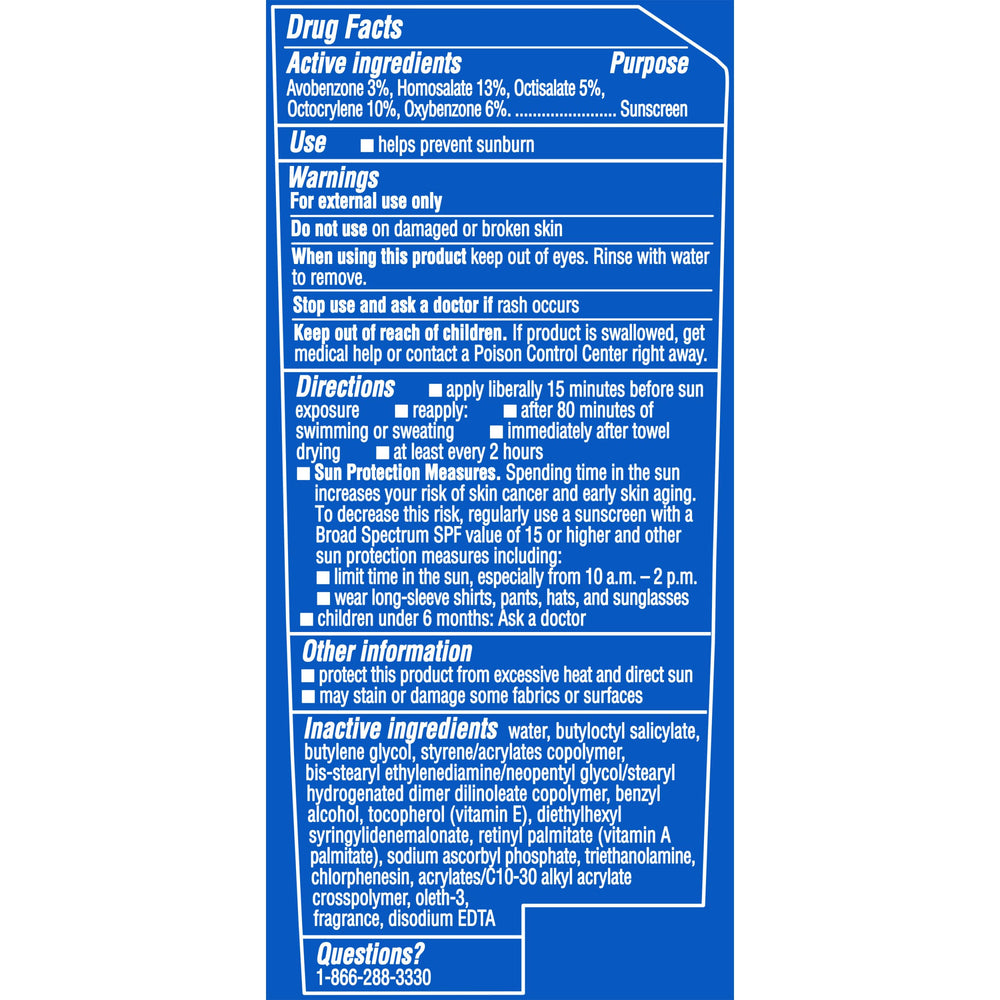 coppertone SPORT bottle next to ruler displaying two 7 fl oz size