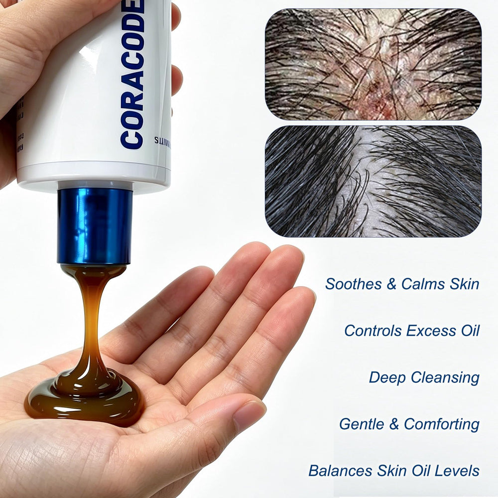 CORACODE close-up foam lather that cleanses scalp effectively