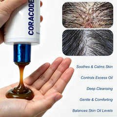 CORACODE close-up foam lather that cleanses scalp effectively