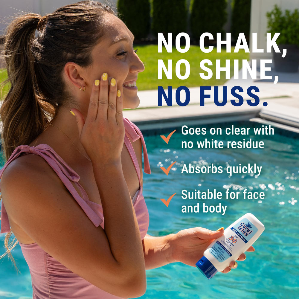 Coral Isles being applied on arm demonstrating easy absorption benefit