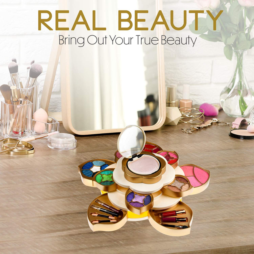 CoralBeau open kit with mirror in a casual setting for quick on-the-go touch-ups