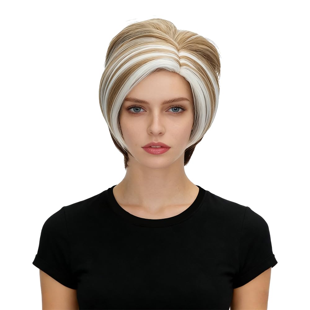 Coraline front view short pixie blonde shows realistic natural look benefit
