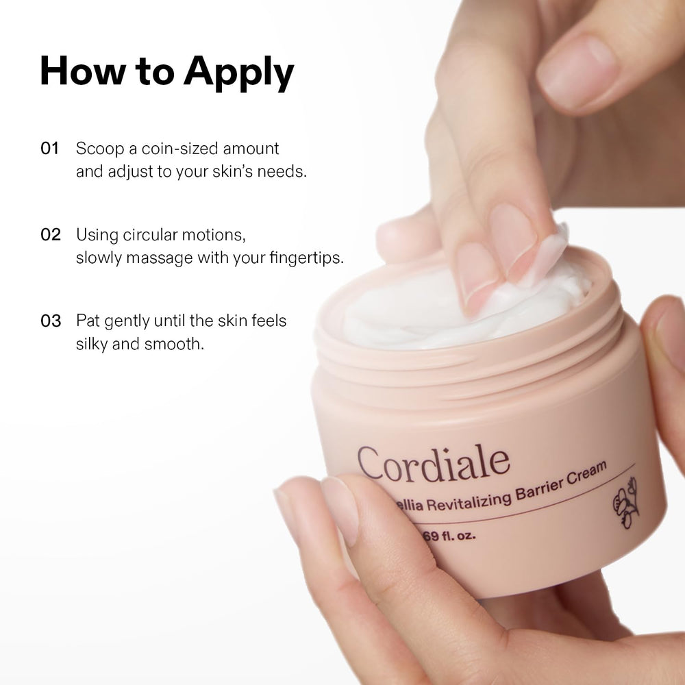 CORDIALE jar on bedside table illustrating day and night hydration benefit
