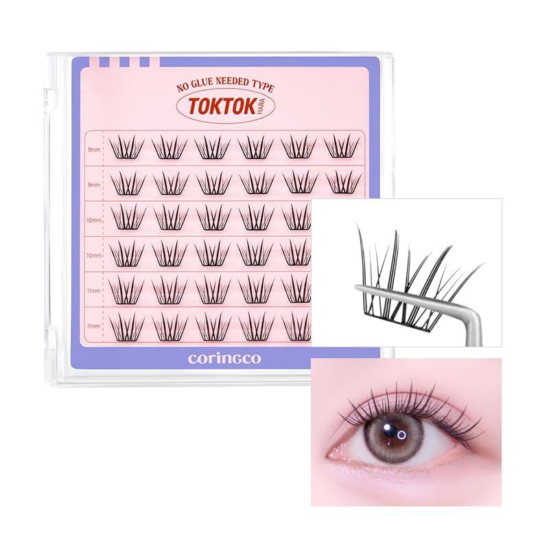 CORINGCO close-up of lash cluster texture highlighting natural blend