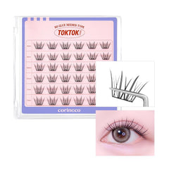 CORINGCO close-up of lash cluster texture highlighting natural blend