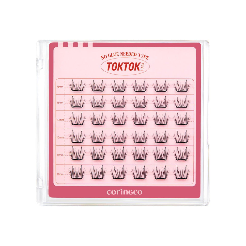 CORINGCO lashes beside a coin to show compact travel size