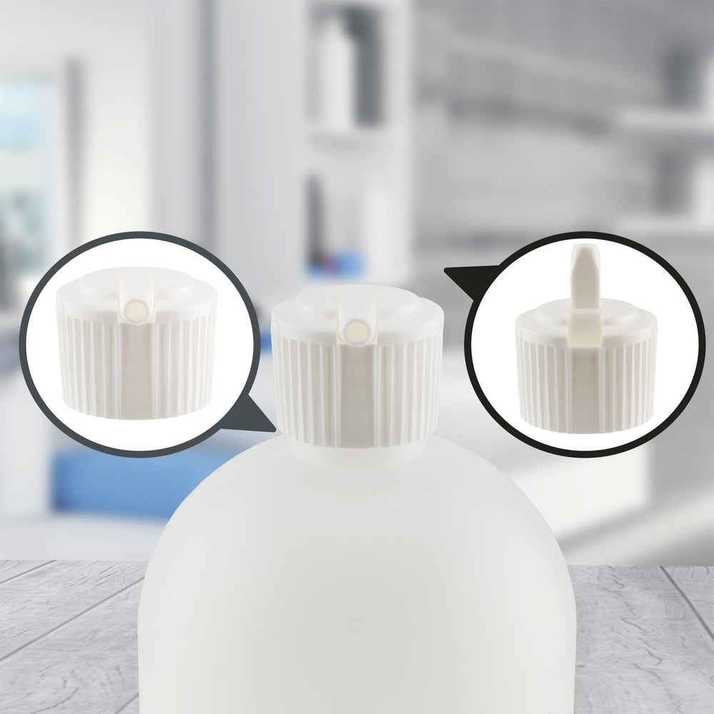 Cornucopia Brands scale with hand showing one-quart bottle size and capacity