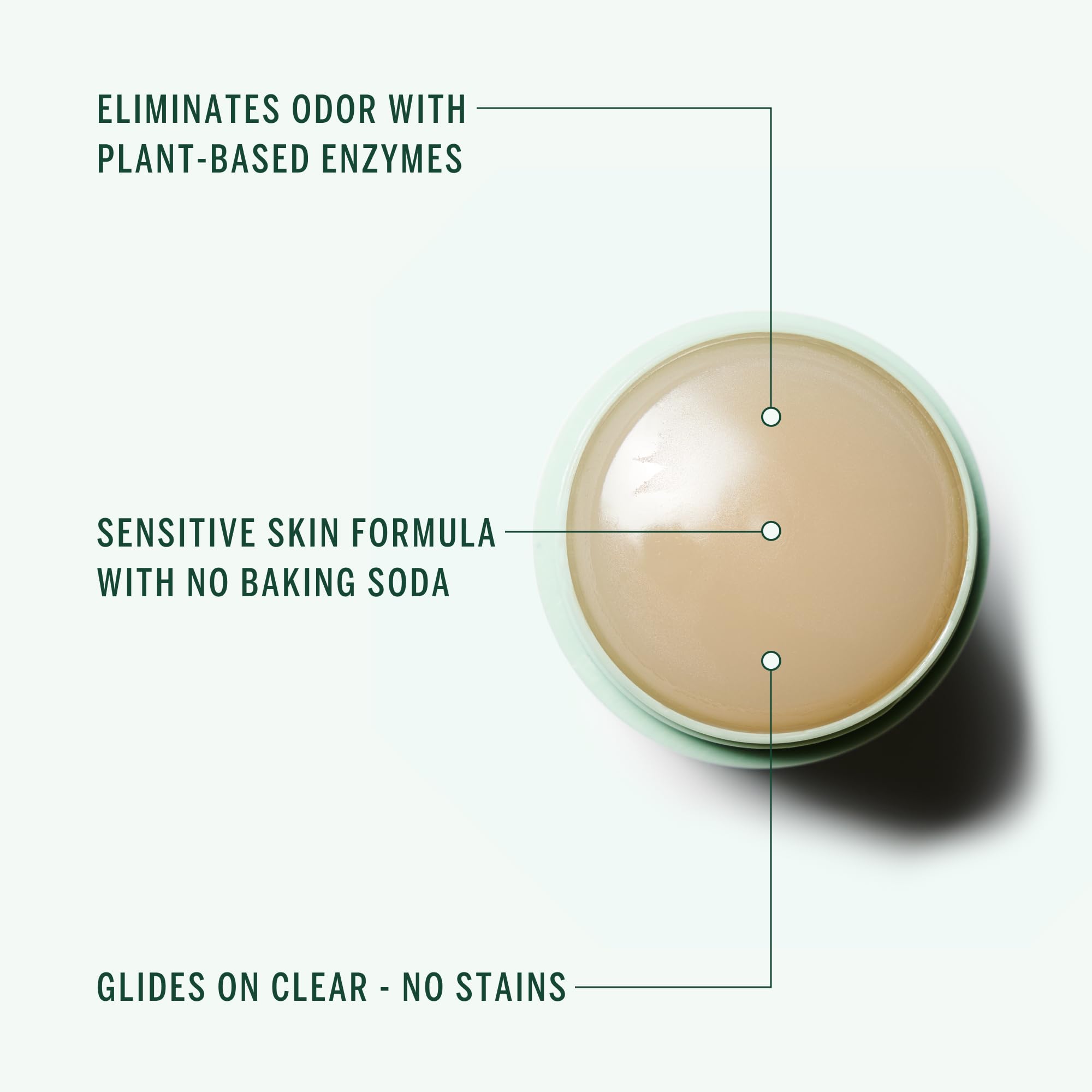 CORPUS open-cap view of stick showing gel tip and easy application for quick use